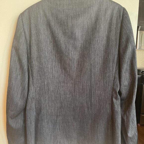 Zegna Mens 181CG0 Drop 8 Slim Fit Jacket 50r. Black with silver vertical stripes - Picture 2 of 8